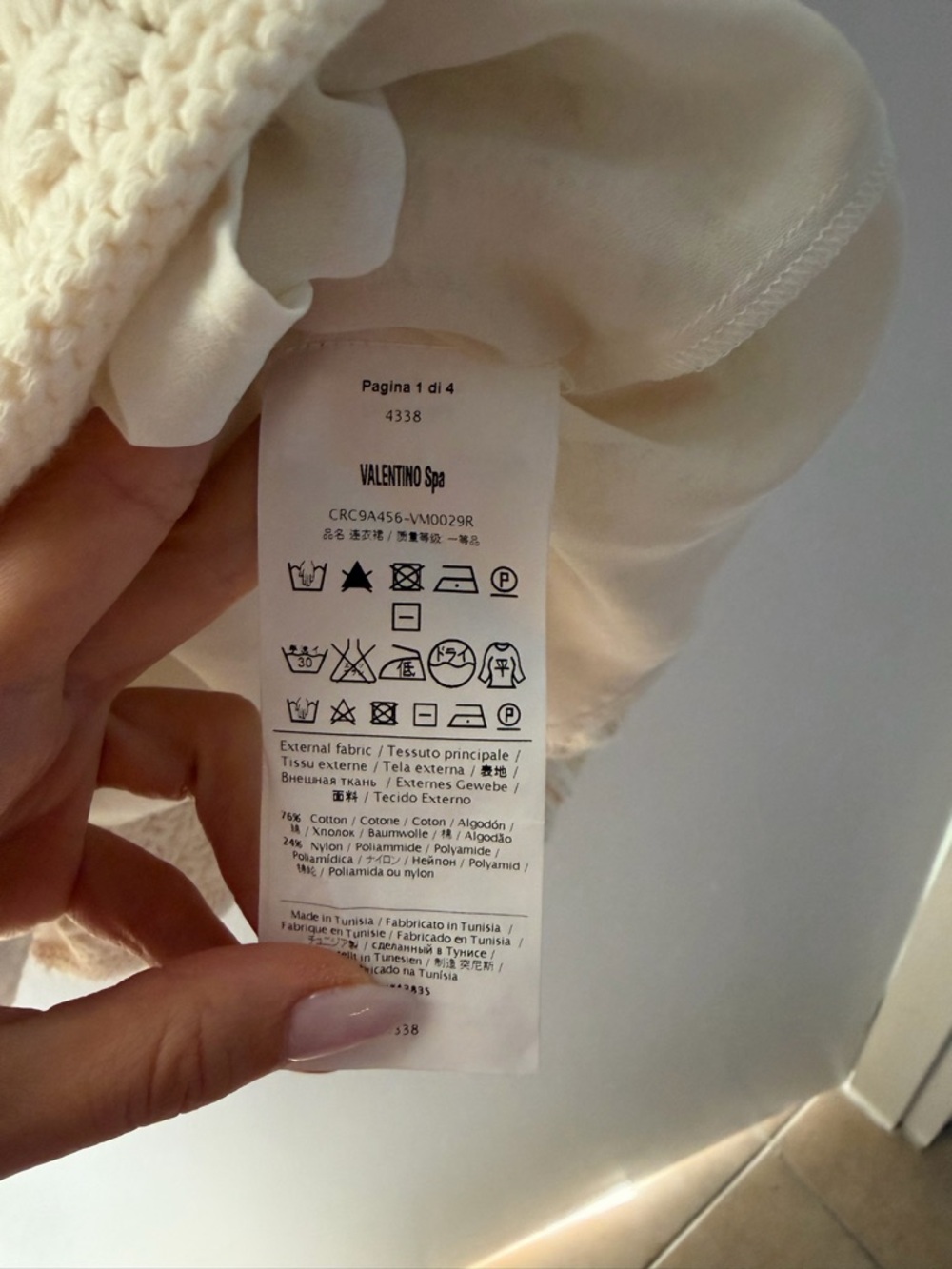 RED Valentino Cream Cable-Knit Midi Dress - Picture 3 of 4